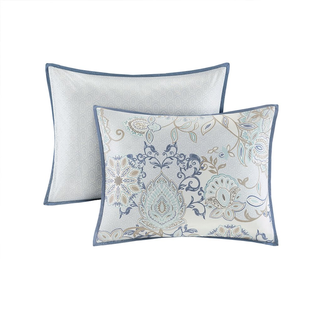 Isla 8 Piece Cotton Floral Printed Reversible Comforter Set