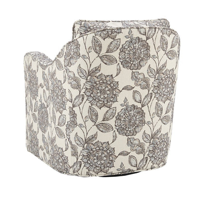 Brianne Upholstered Swivel Curved Armchair