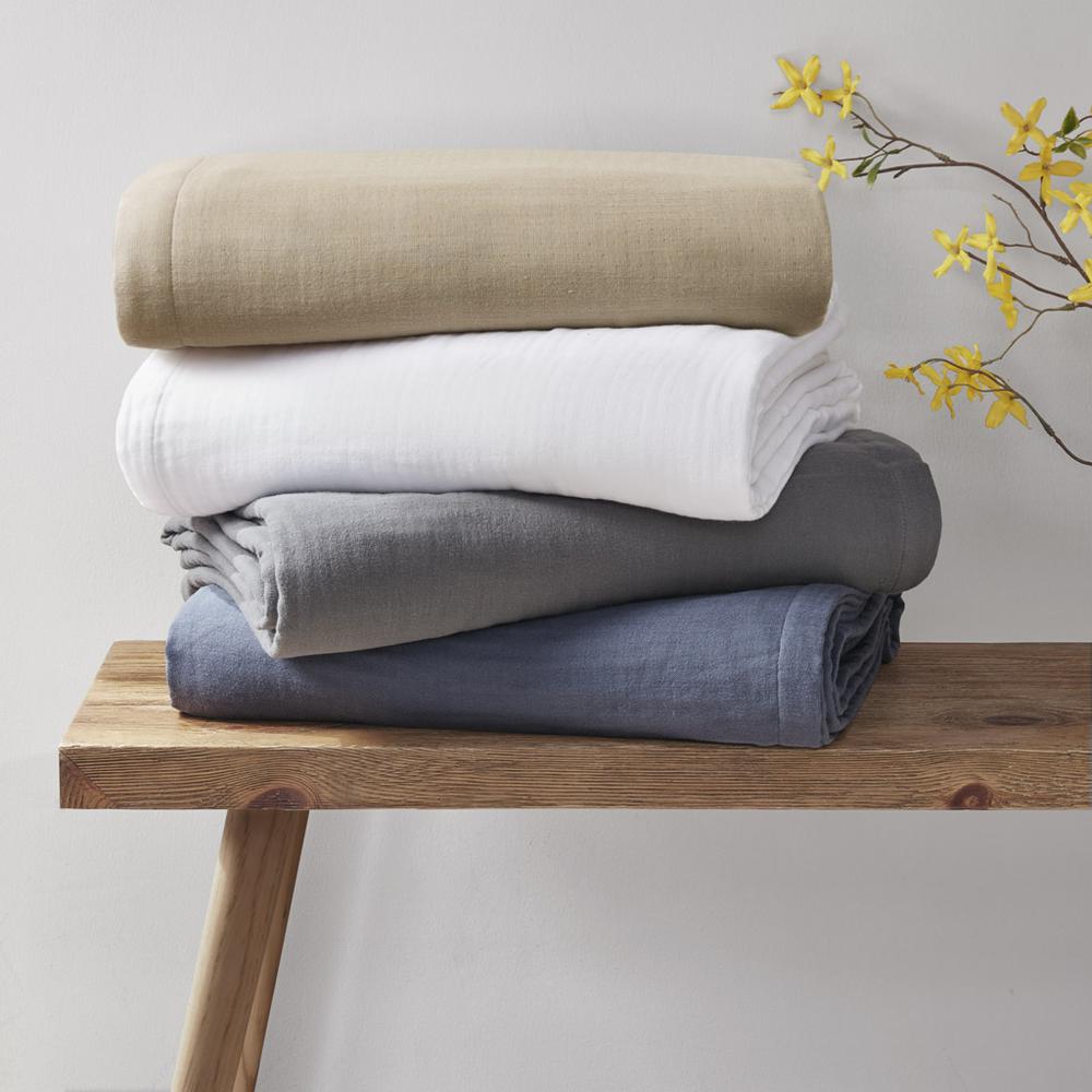 Gauze 100% Cotton Lightweight Blanket, Tan color