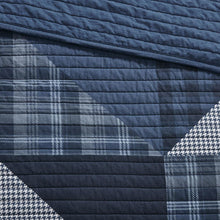 Olsen Olsen 3 Piece Oversized Cotton Quilt Set, Blue color