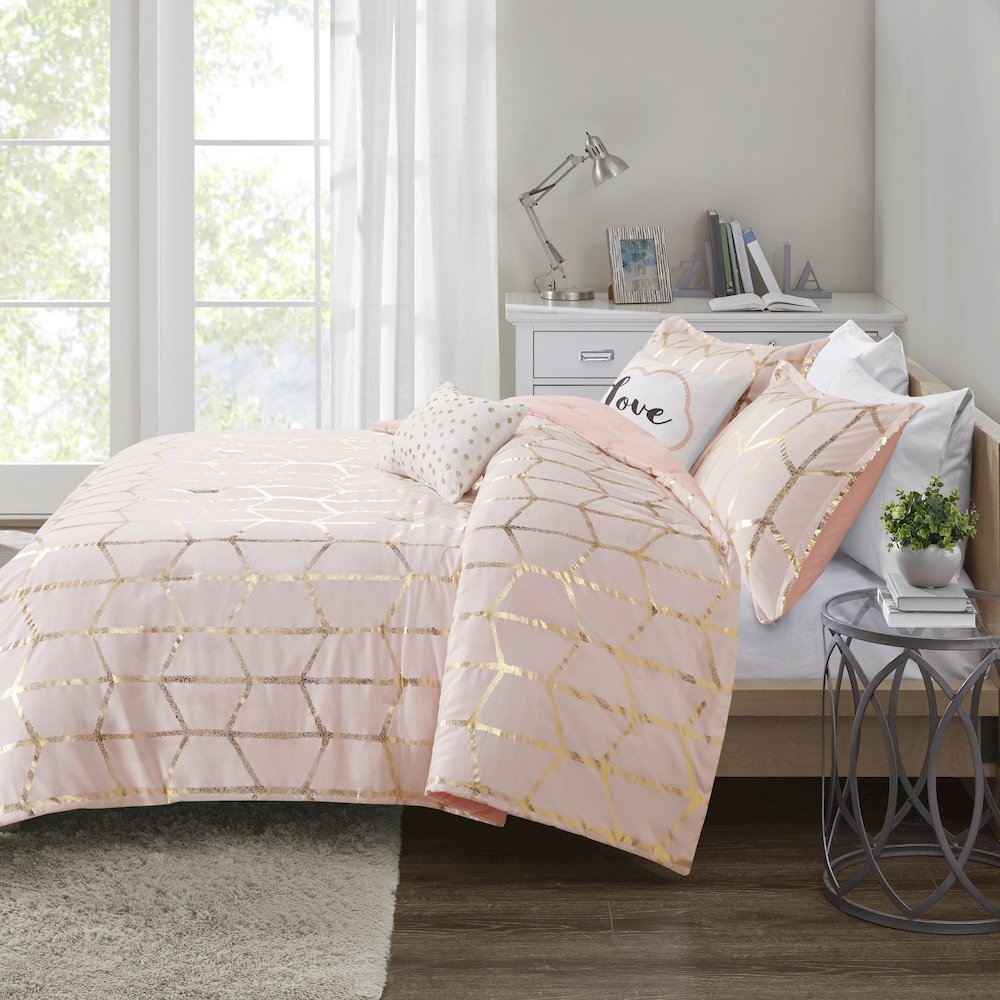 Raina 100% Polyester Brushed Microfiber Printed Comforter Set