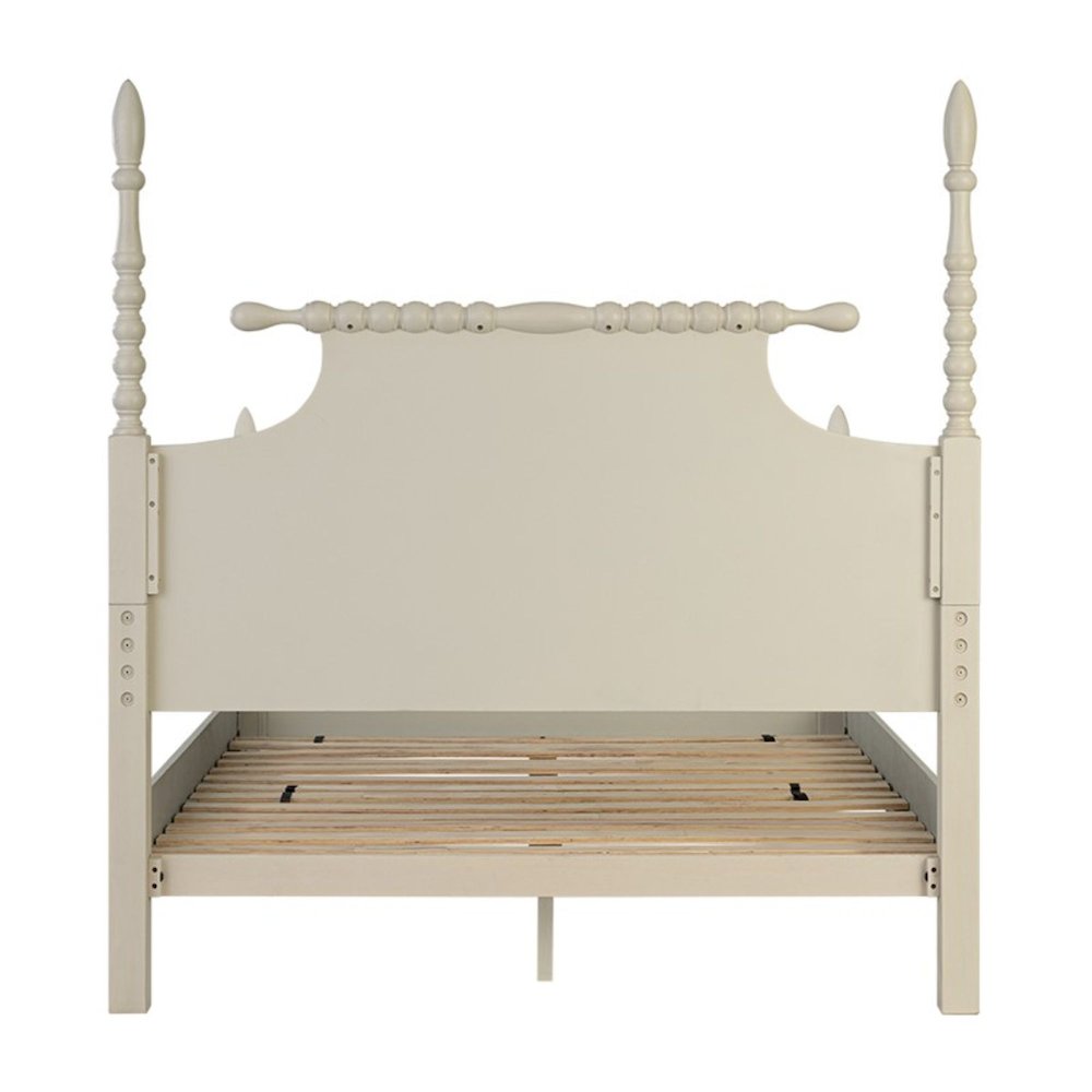 Beckett Turned Wood Spindle Bed, Antique Cream color, Full