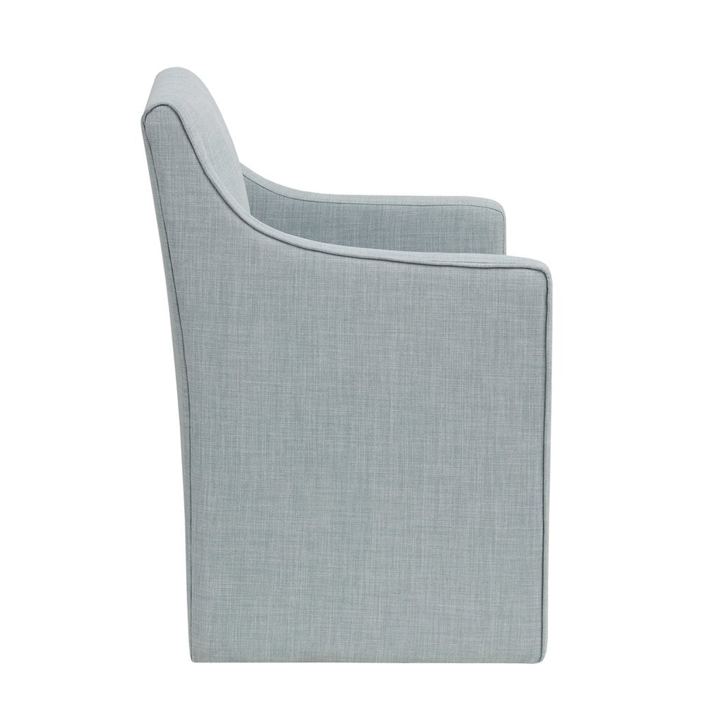 Skirted Dining Arm Chair with Casters