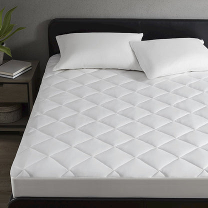 Cooling Touch Overfilled Deep Pocket Mattress Pad in White Color