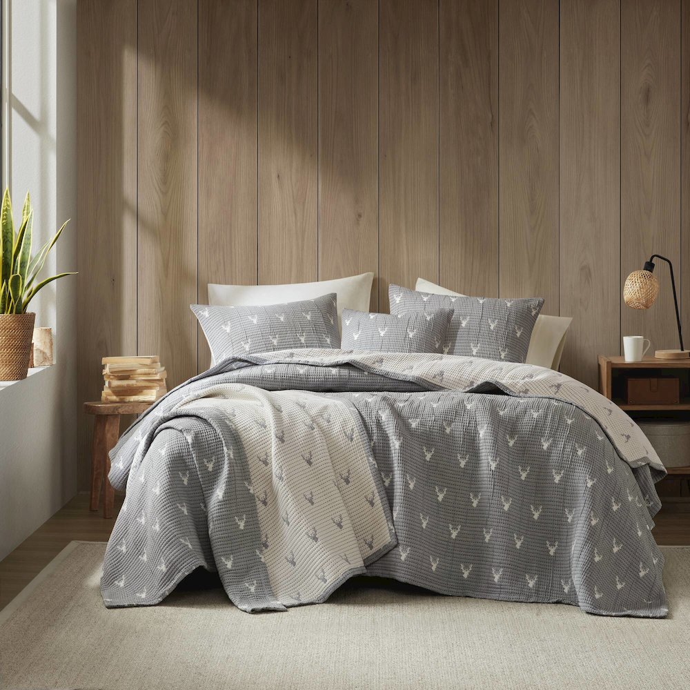 Keystone Throw/Pillow Set, Grey color