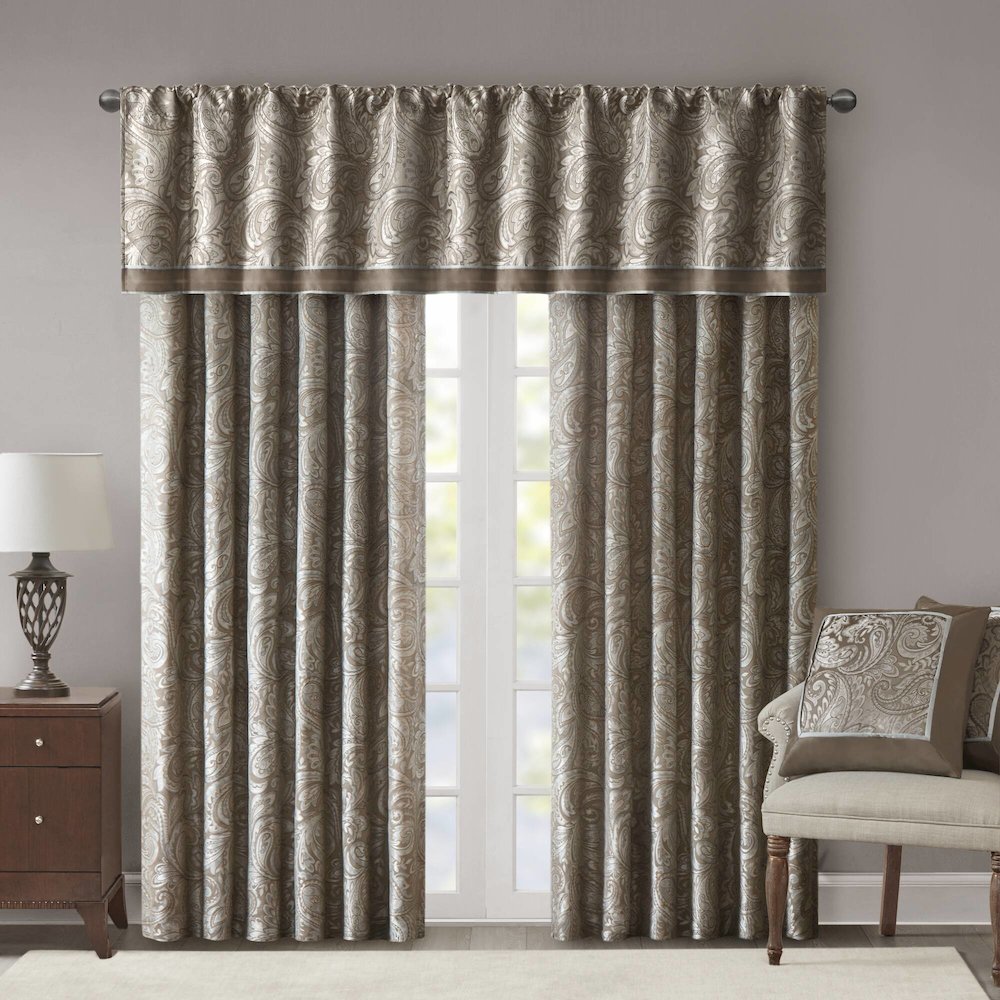 Jacquard Curtain Panel Pair