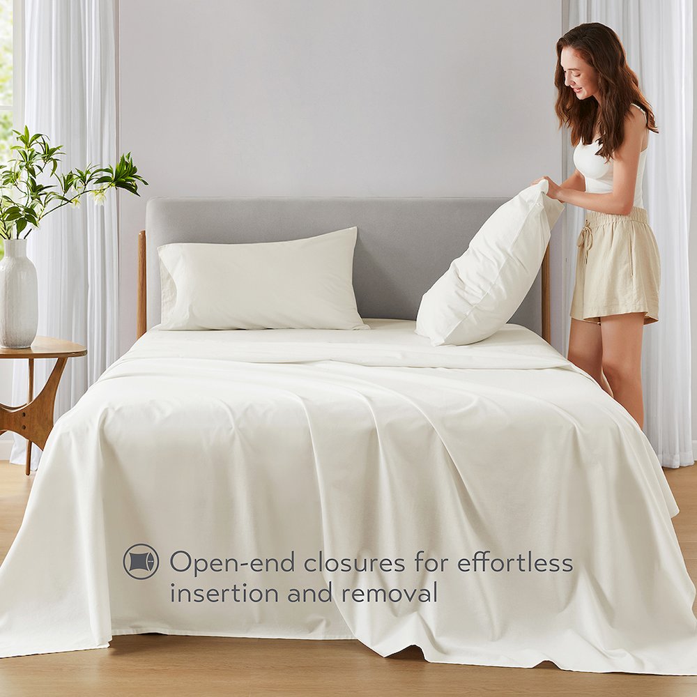Cotton 144TC 100% Cotton Solid Sheet Set, Ivory color