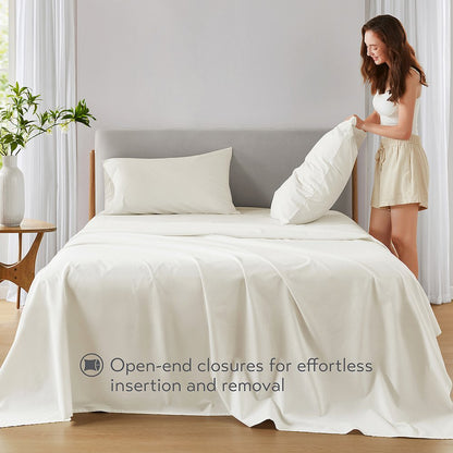 Cotton 144TC 100% Cotton Solid Sheet Set, Ivory color