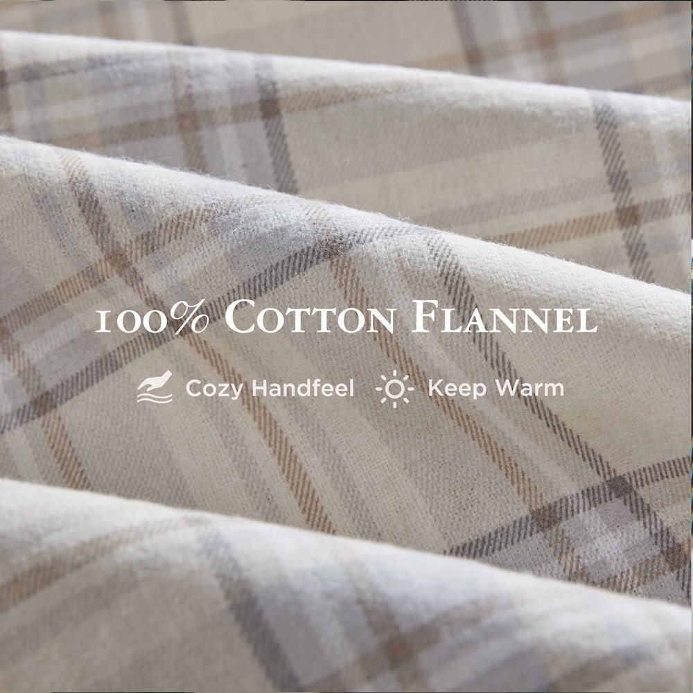 Flannel 100% Cotton Flannel Printed Sheet Set, Andrews color