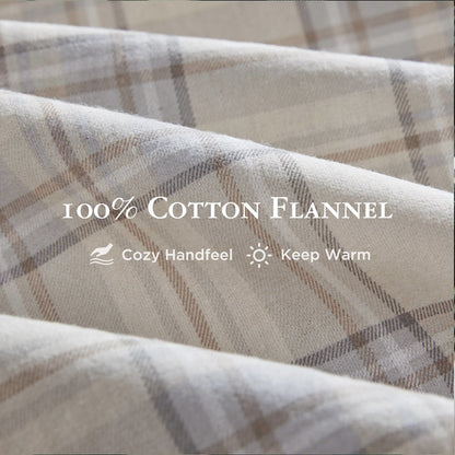 Flannel 100% Cotton Flannel Printed Sheet Set, Andrews color