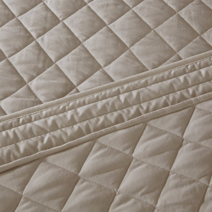 4 Piece Cotton Reversible Tailored  Bedspread  Set