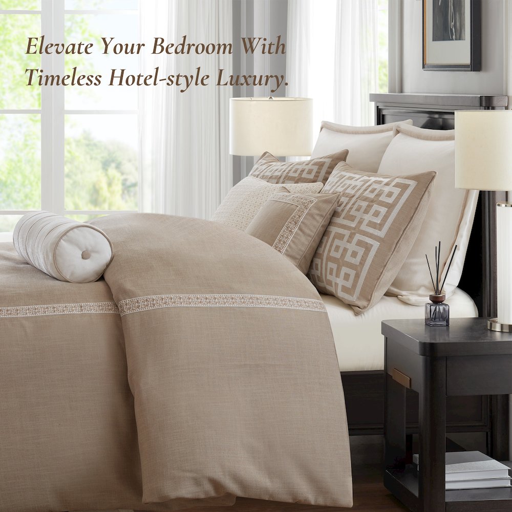 Jarvis Embroidery Oversized Duvet Style Comforter Set