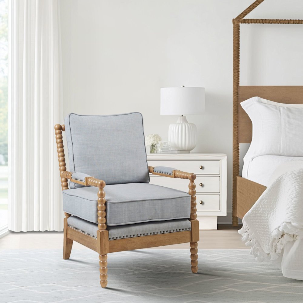 Donohue Turned Wood Frame Armchair