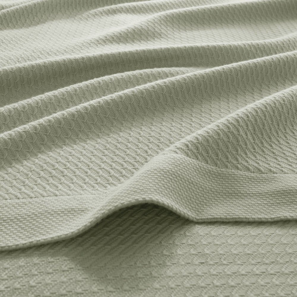 Egyptian Cotton Blanket, Sage Green color