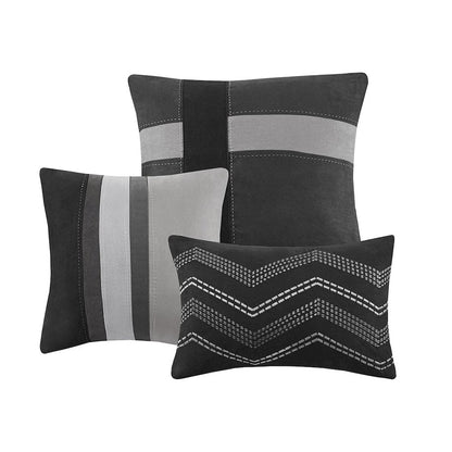 7 Piece Faux Suede Comforter Set
