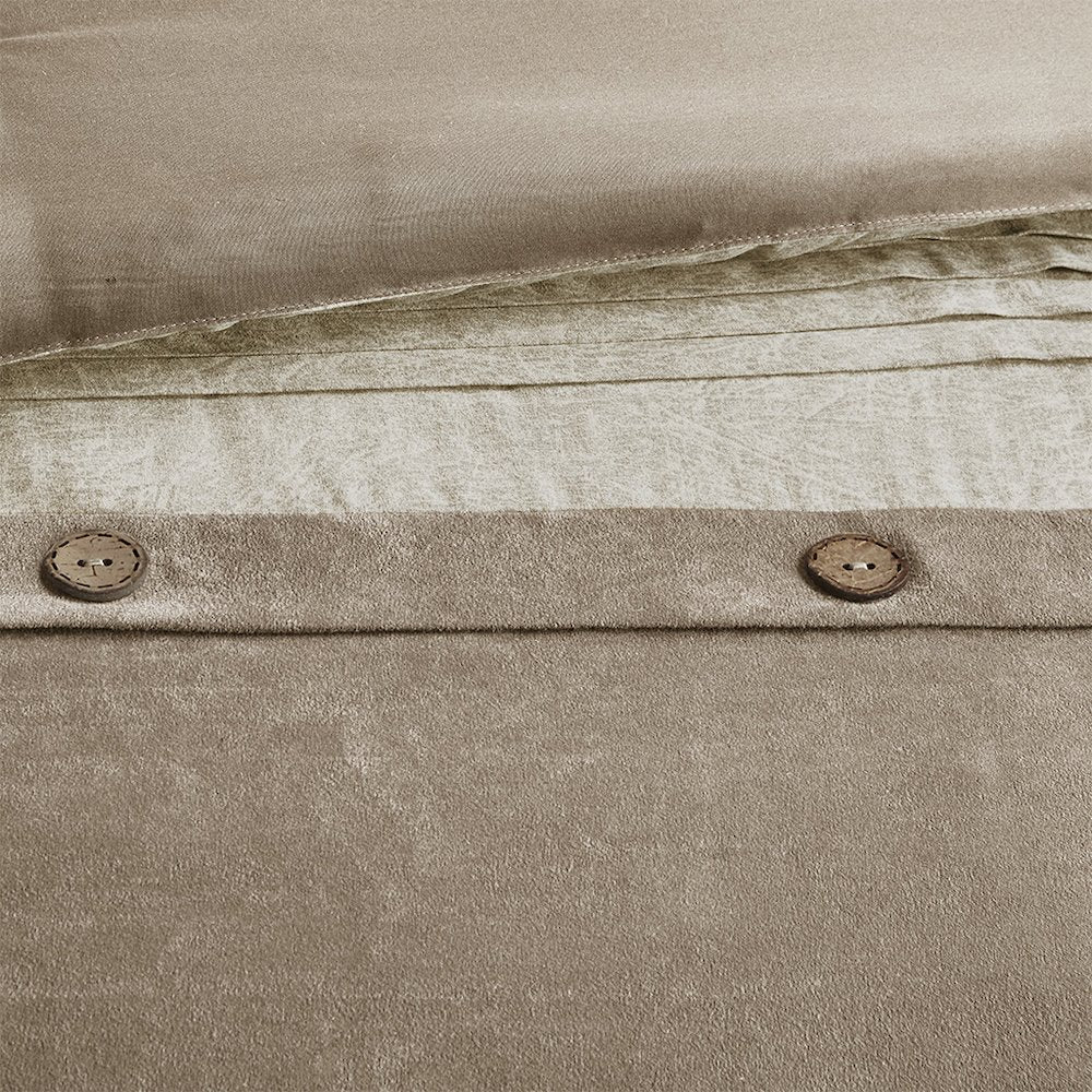7 Piece Faux Suede Comforter Set