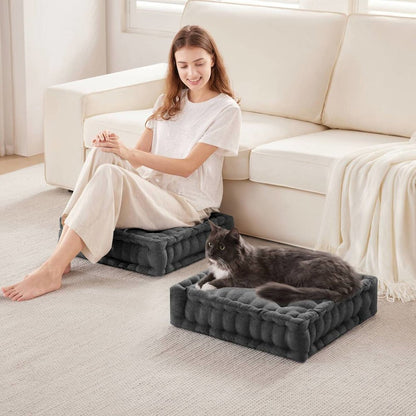 Poly Chenille Square Floor Pillow Cushion