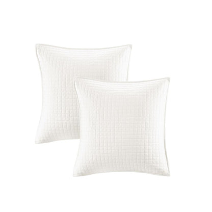 Cotton Jacquard Comforter Set with Euro Shams and Throw Pillows