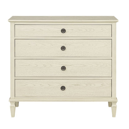 Victoria 4-drawer wood dresser (40"), Antique Cream color