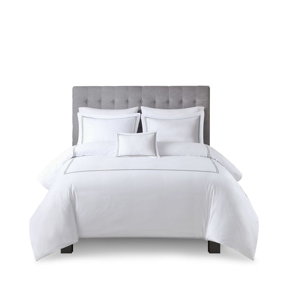 100% Cotton Sateen Embroidered Comforter Set