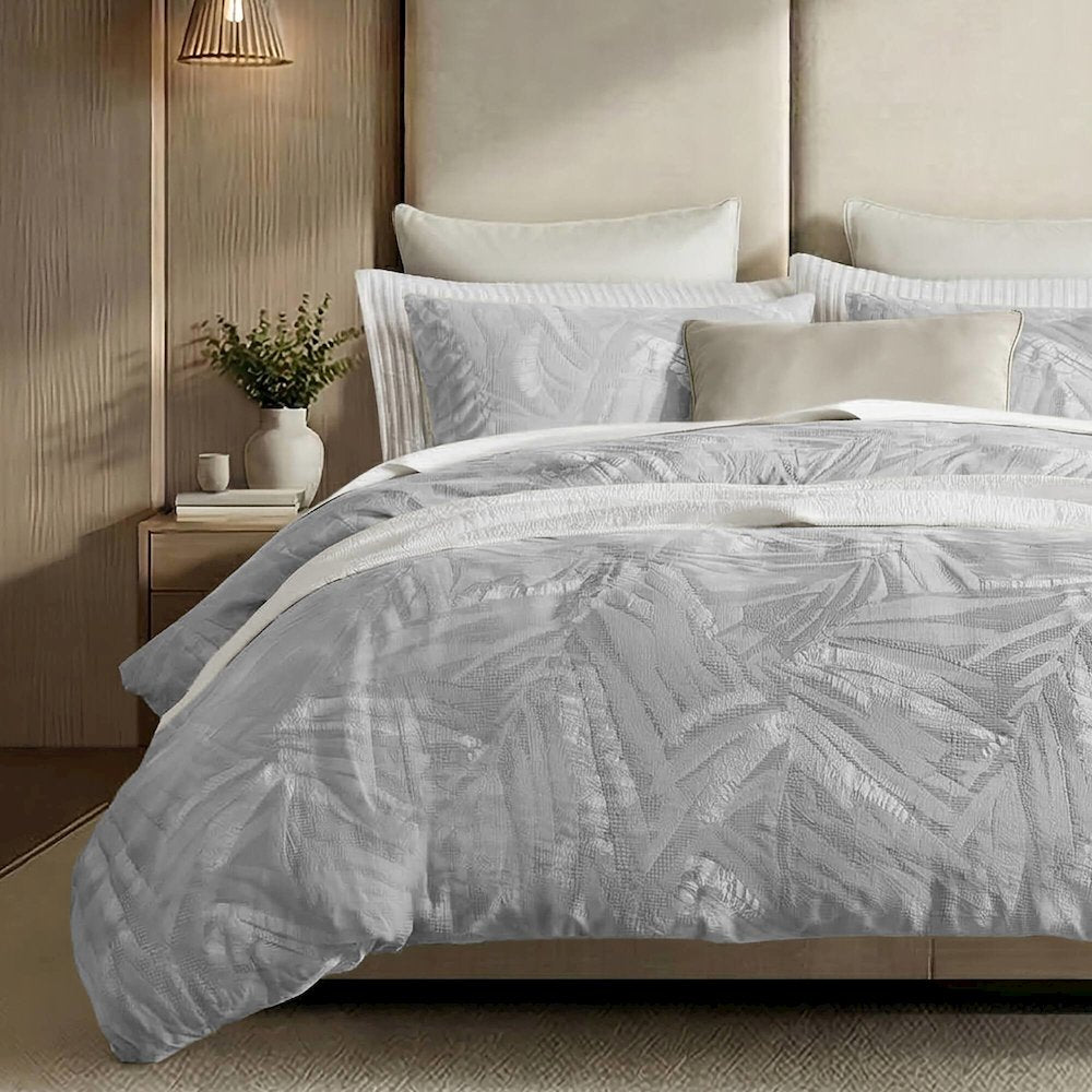 Coastal Leaves 3 Piece 3 Piece Cotton Duvet Set