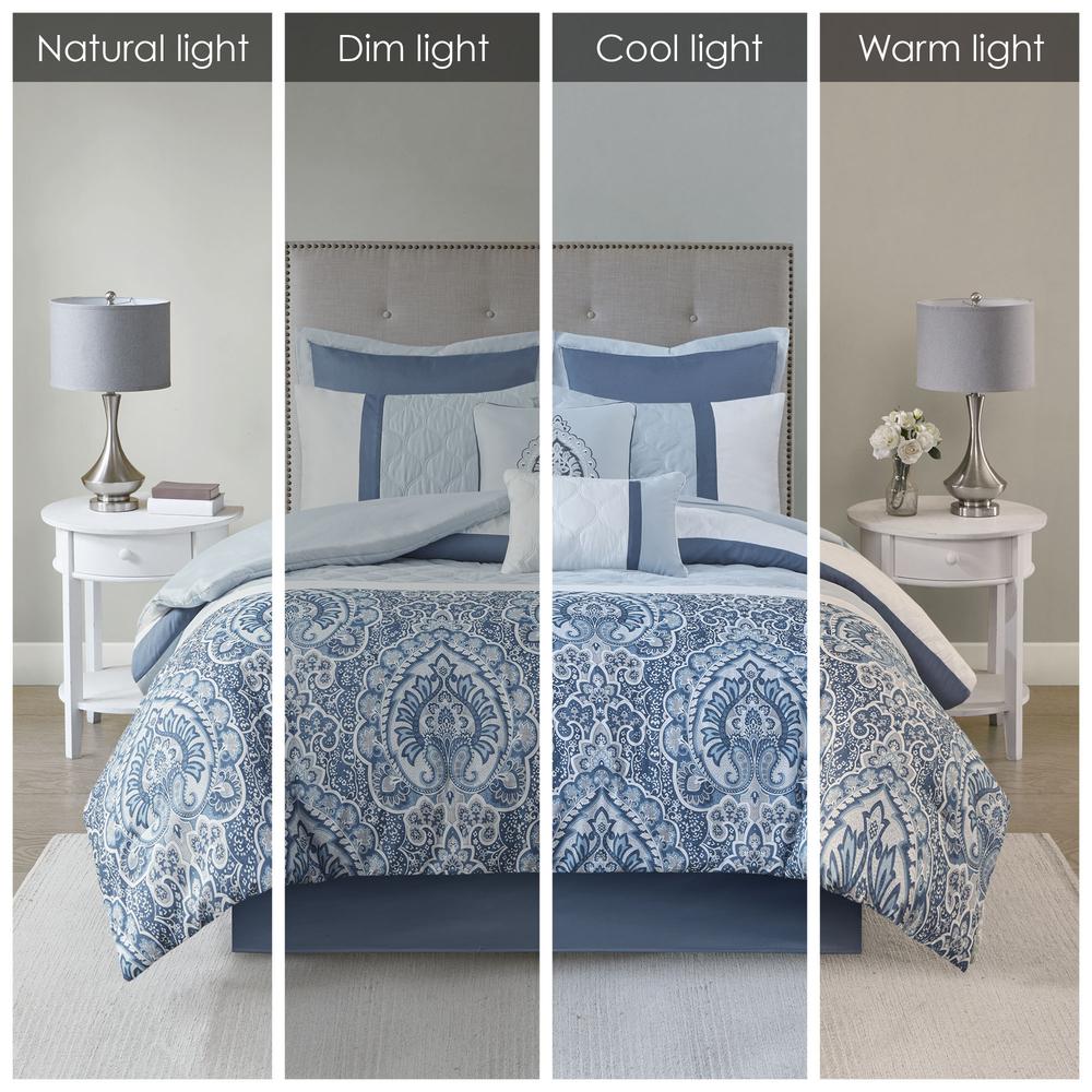 Shawnee 8 Piece  Comforter Set, Blue color