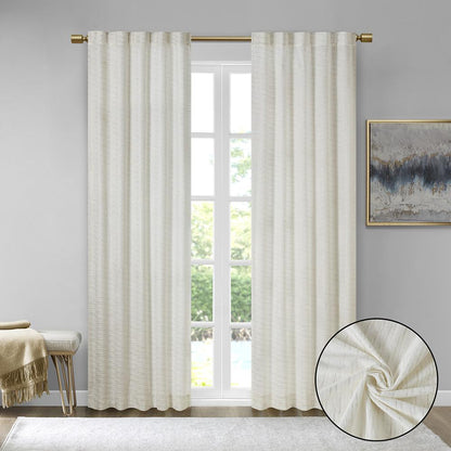 Metallic Printed Poly Velvet Rod Pocket/Back Tab Window Panel Pair