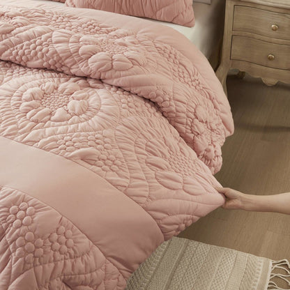 Elise Comforter Set, Pink color