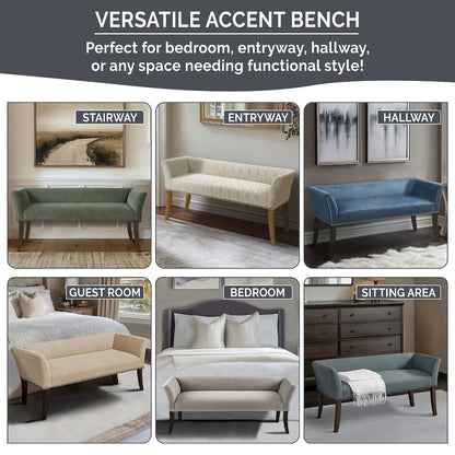 Welburn Accent Bench in Green Color
