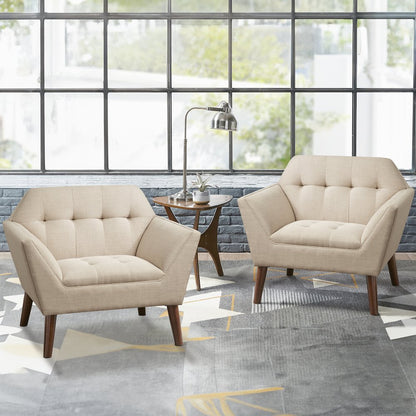 Newport Lounge Chair Set of 2 in Beige