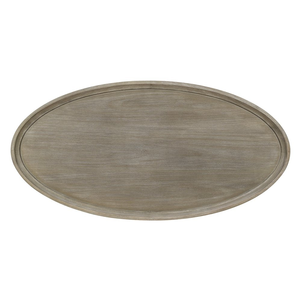 Oval Coffee Table with Shelf