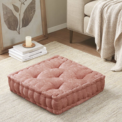 Azza Poly Chenille Square Floor Pillow Cushion Compress Pack