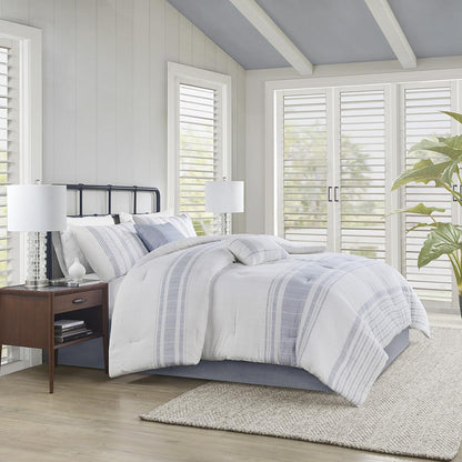 6 Piece Cotton Jacquard Oversized Comforter Set