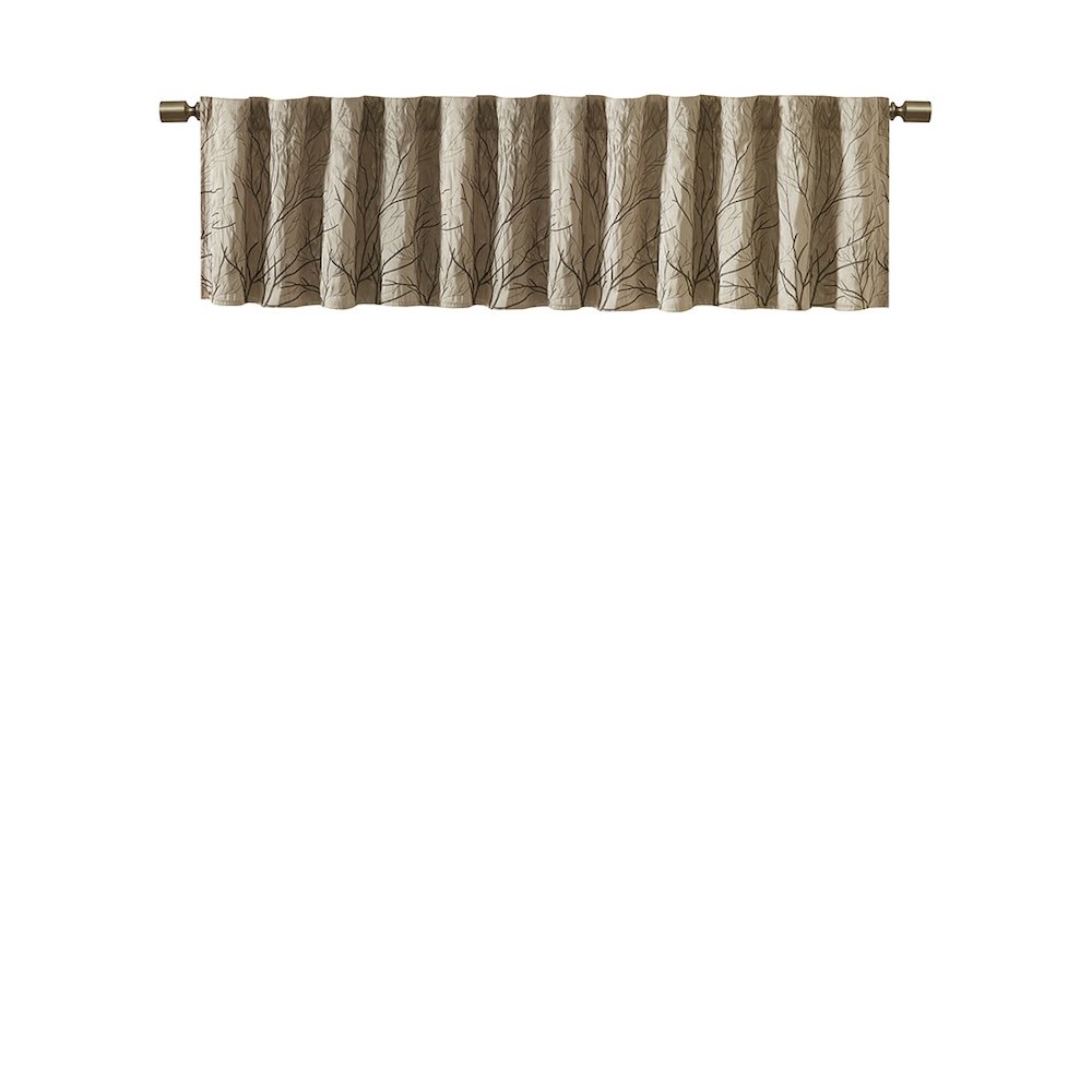 Andora Faux Silk Embroidered Window Valance
