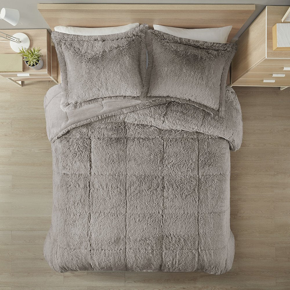 Malea Shaggy Faux Fur Comforter Mini Set