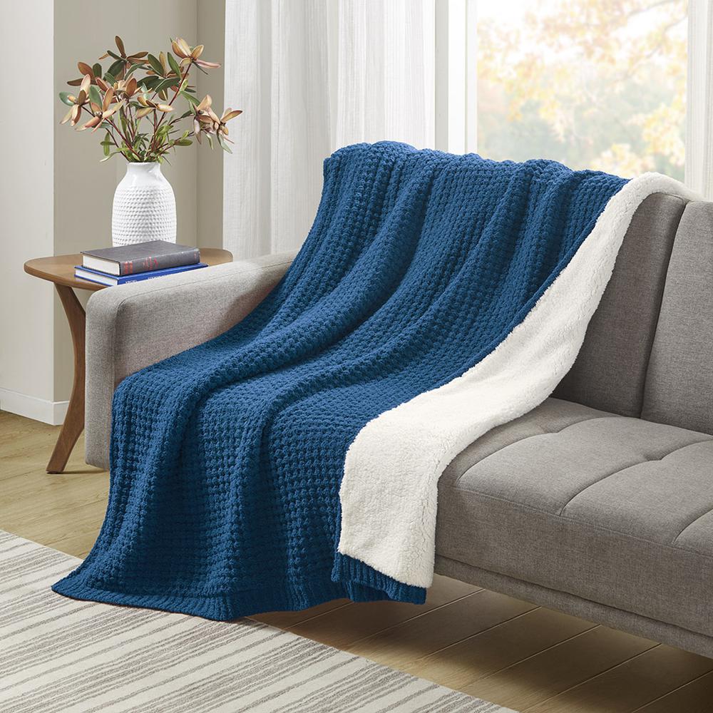 Waffle Knit Chenille Throw