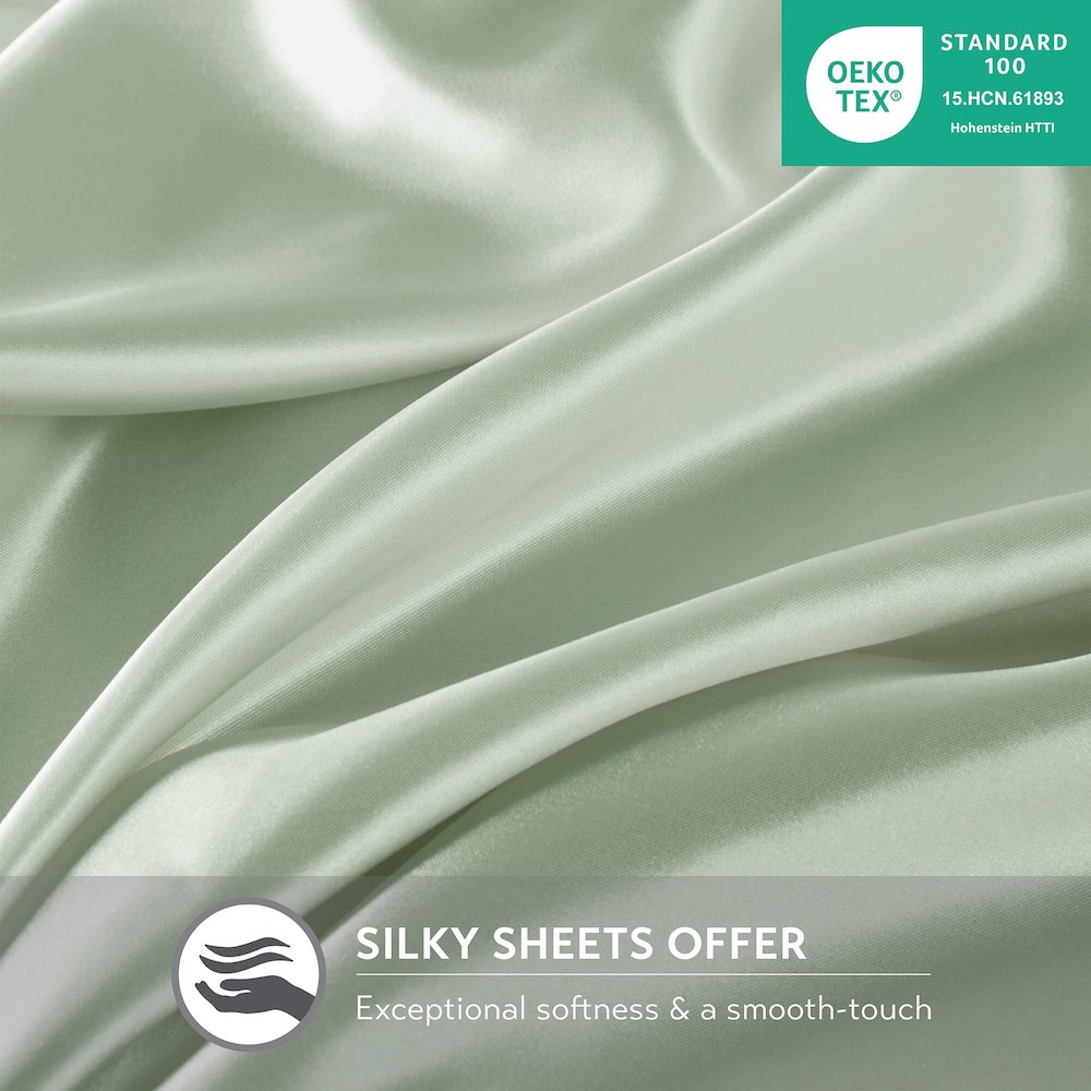Satin Luxury Sheet Set in Sage