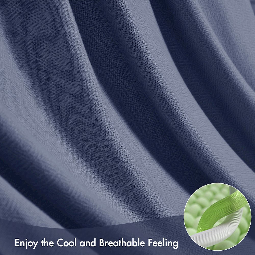 Bamboo Cotton Rayon from Bamboo Cotton Blanket, Navy color