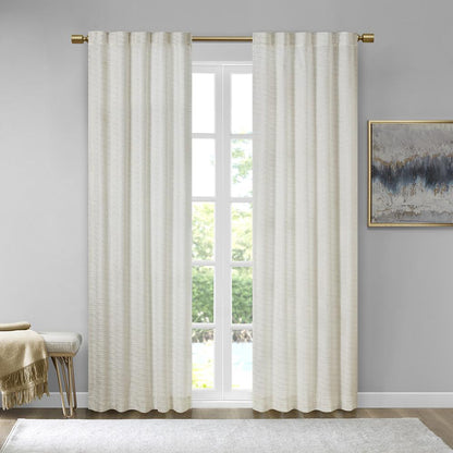 Metallic Printed Poly Velvet Rod Pocket/Back Tab Window Panel Pair