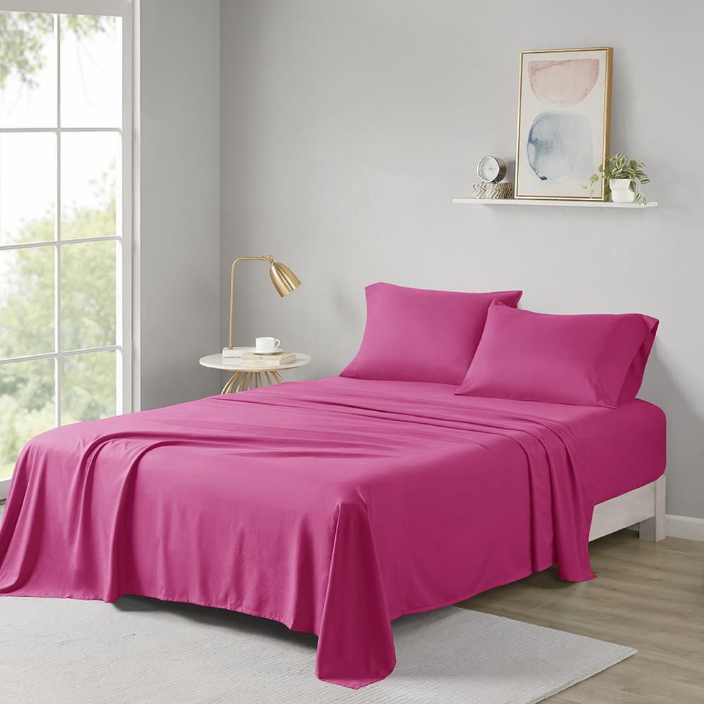 Microfiber All Season Soft Touch Sheet Set, Pink color
