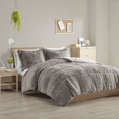 Malea Shaggy Faux Fur Comforter Mini Set