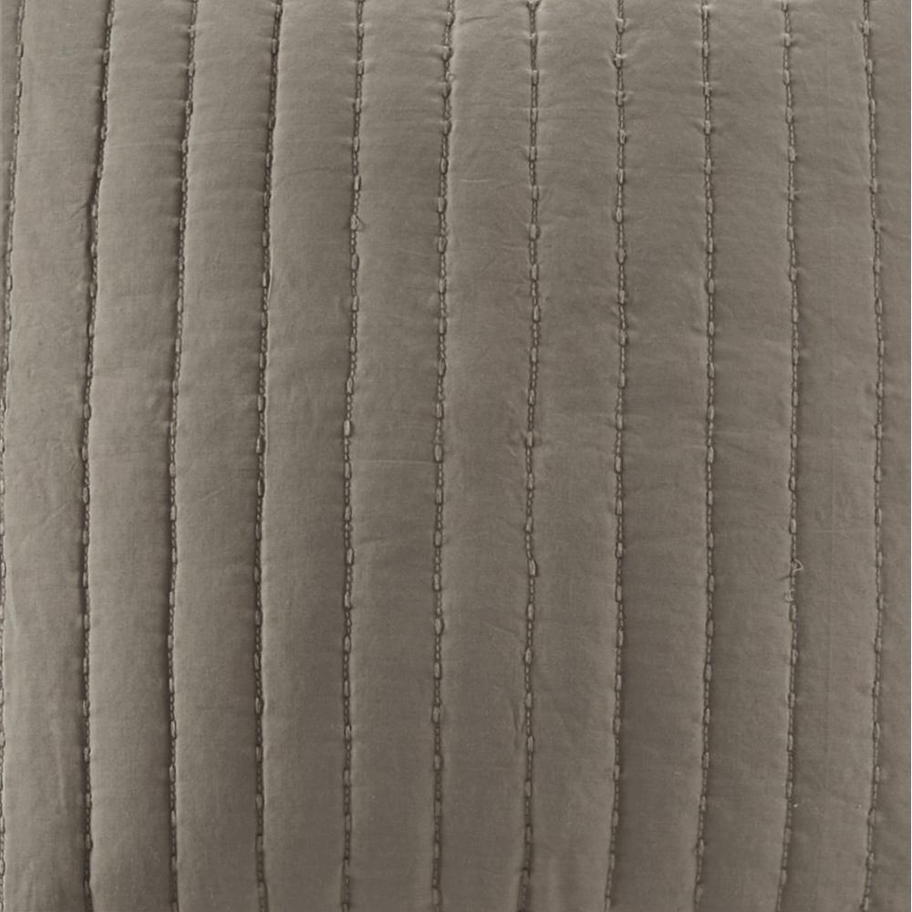 Camila Cotton Quilted Euro Sham, Taupe color