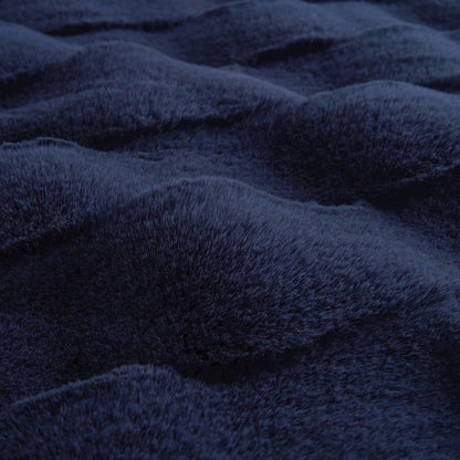 Vivienne Faux Fur Throw, Navy color