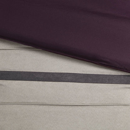 Palmer 7 Piece Pieced Faux Suede Comforter Set