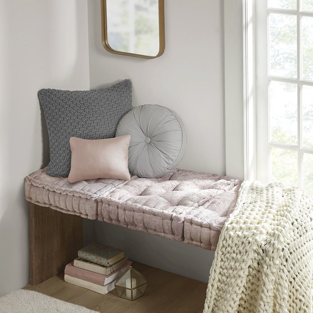 Azza Poly Chenille Square Floor Pillow Cushion Compress Pack