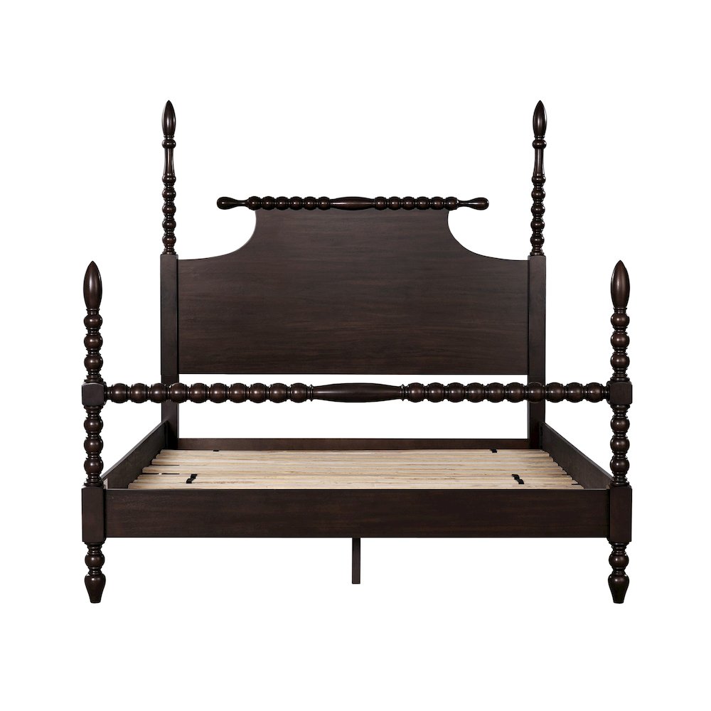 Beckett Turned Wood Spindle Bed, Morocco Brown color