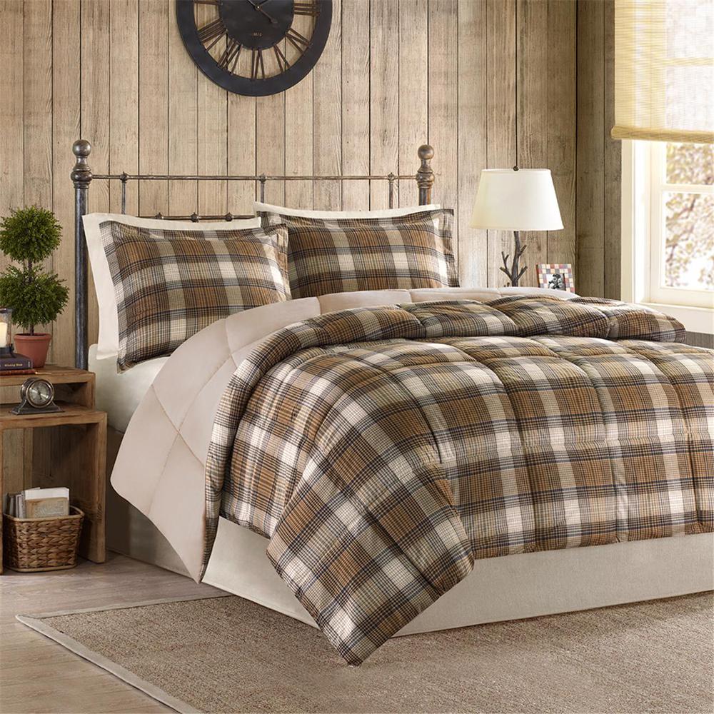 Quilting Soft and Cozy Microfiber Solid Reverse Down Alternative Comforter Set
