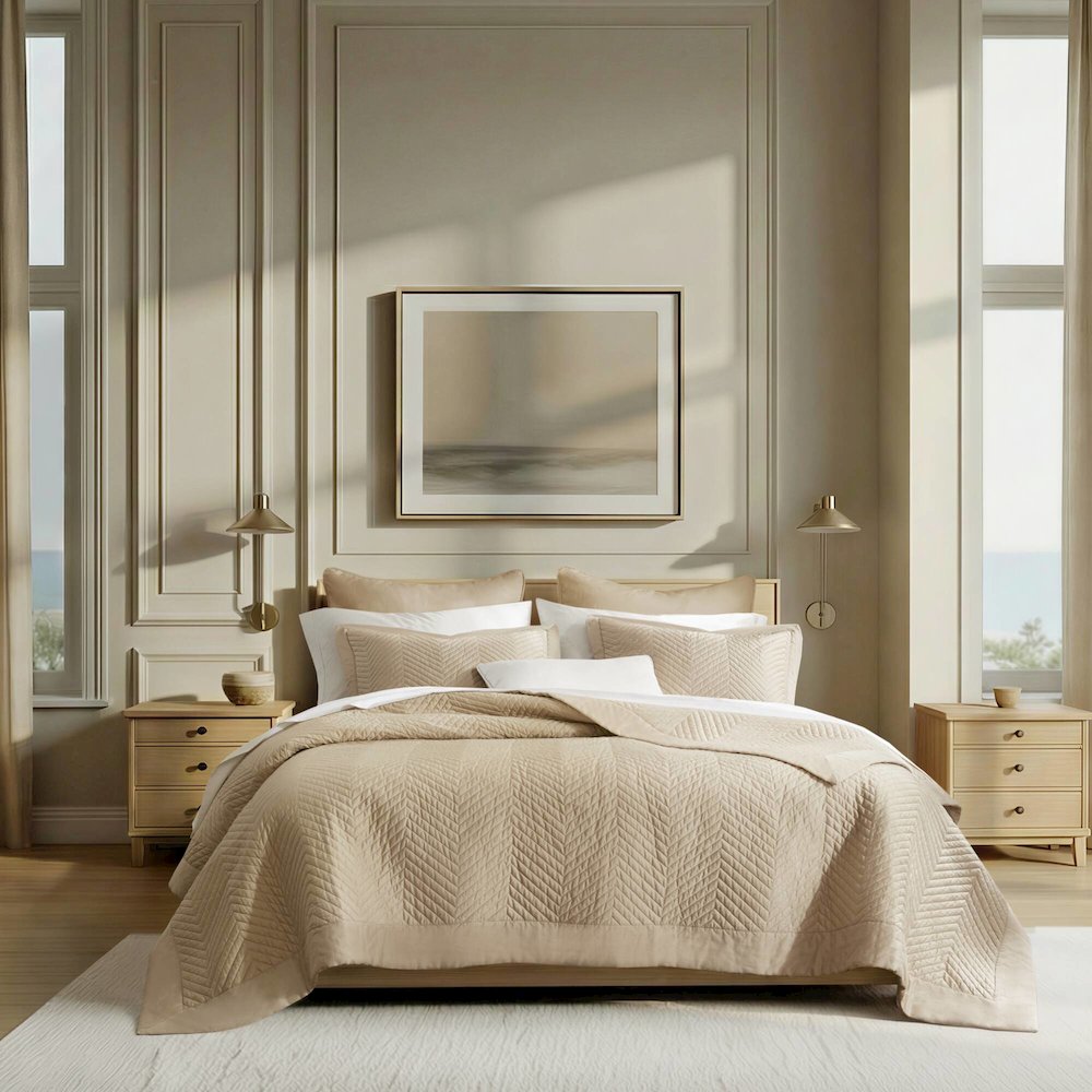Liam Hotel 3 Piece Cotton Quilt Set