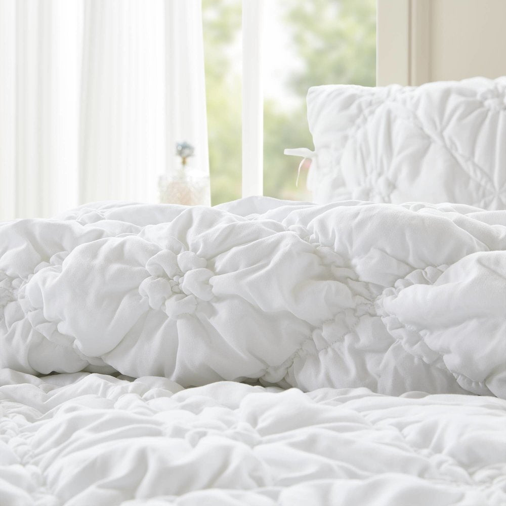 Lily 3PCS Comforter Set, White color