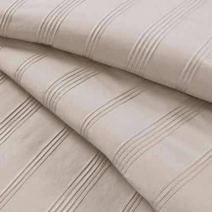 Logan Woven Striped Comforter Set, Neutral color